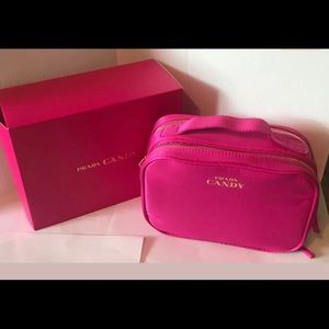 Prada Candy Satin Pink Cosmetic bag